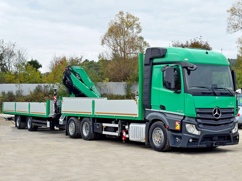 Mercedes-Benz ACTROS 2645* FASSI F345 RA 2.4/FUNK+Anhänger - Valníkový/ Plošinový nákladný automobil, Auto s hydraulickou rukou: obrázok 4 Mercedes-Benz ACTROS 2645* FASSI F345 RA 2.4/FUNK+Anhänger - Valníkový/ Plošinový nákladný automobil, Auto s hydraulickou rukou: obrázok 4