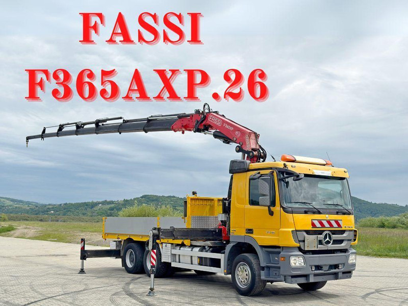Mercedes-Benz ACTROS 2646 * FASSI F365AXP.26 + FUNK * 6x4 - Valníkový/ Plošinový nákladný automobil, Auto s hydraulickou rukou: obrázok 1 Mercedes-Benz ACTROS 2646 * FASSI F365AXP.26 + FUNK * 6x4 - Valníkový/ Plošinový nákladný automobil, Auto s hydraulickou rukou: obrázok 1