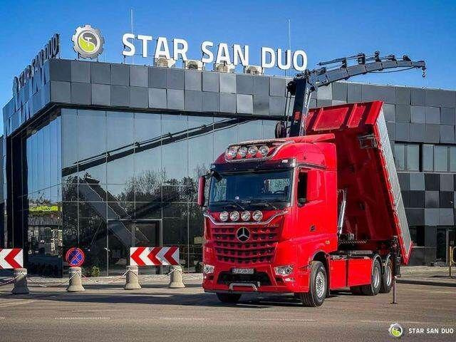 Mercedes-Benz AROCS 3358L 6x4 HIAB 192X-HIPRO E-6 Crane Kippe - Sklápač, Auto s hydraulickou rukou: obrázok 1 Mercedes-Benz AROCS 3358L 6x4 HIAB 192X-HIPRO E-6 Crane Kippe - Sklápač, Auto s hydraulickou rukou: obrázok 1