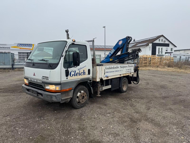 Mitsubishi Canter FE649 - Flatbed truck + crane - Valníkový/ Plošinový nákladný automobil, Auto s hydraulickou rukou: obrázok 1 Mitsubishi Canter FE649 - Flatbed truck + crane - Valníkový/ Plošinový nákladný automobil, Auto s hydraulickou rukou: obrázok 1
