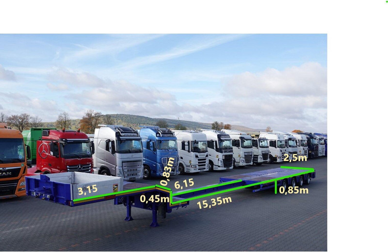 Nooteboom NISKOPODWOZIE / ROZCIĄGANA / 4 OSIOWA / OSIE SKRĘTNE / SAF - Náves podvalník: obrázok 2 Nooteboom NISKOPODWOZIE / ROZCIĄGANA / 4 OSIOWA / OSIE SKRĘTNE / SAF - Náves podvalník: obrázok 2