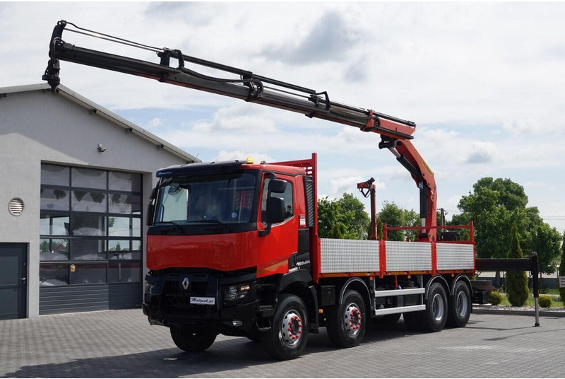 Renault C 430 / 8x4 / SKRZYNIOWY 7 M + HDS PALFINGER PK 24001-K C / WYSÓ - Valníkový/ Plošinový nákladný automobil, Auto s hydraulickou rukou: obrázok 1 Renault C 430 / 8x4 / SKRZYNIOWY 7 M + HDS PALFINGER PK 24001-K C / WYSÓ - Valníkový/ Plošinový nákladný automobil, Auto s hydraulickou rukou: obrázok 1