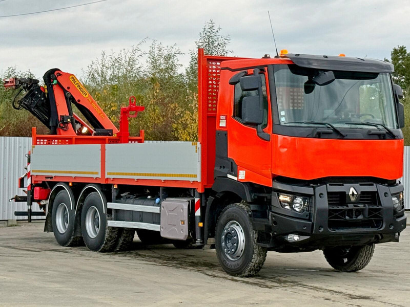 Valníkový/ Plošinový nákladný automobil, Auto s hydraulickou rukou Renault C430 * PALFINGER PK 18002 - EHC + FUNK/ 6x4: obrázok 6