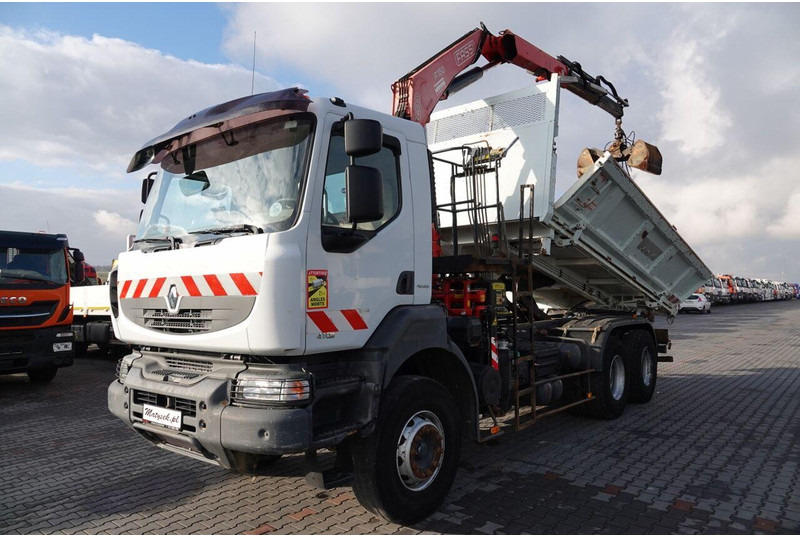 Renault KERAX 410 / 6x4 / WYWROTKA + HDS FASSI F150 / HYDROBURTA / BORDM - Sklápač, Auto s hydraulickou rukou: obrázok 2 Renault KERAX 410 / 6x4 / WYWROTKA + HDS FASSI F150 / HYDROBURTA / BORDM - Sklápač, Auto s hydraulickou rukou: obrázok 2