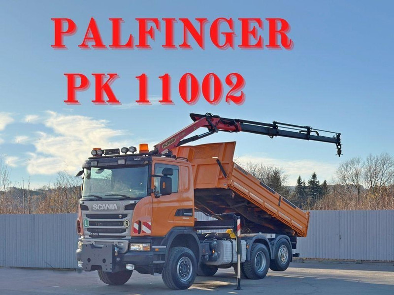 Scania G 360 * KIPPER 4,60m * PALFINGER PK 11002/ 4x4 - Sklápač, Auto s hydraulickou rukou: obrázok 1 Scania G 360 * KIPPER 4,60m * PALFINGER PK 11002/ 4x4 - Sklápač, Auto s hydraulickou rukou: obrázok 1