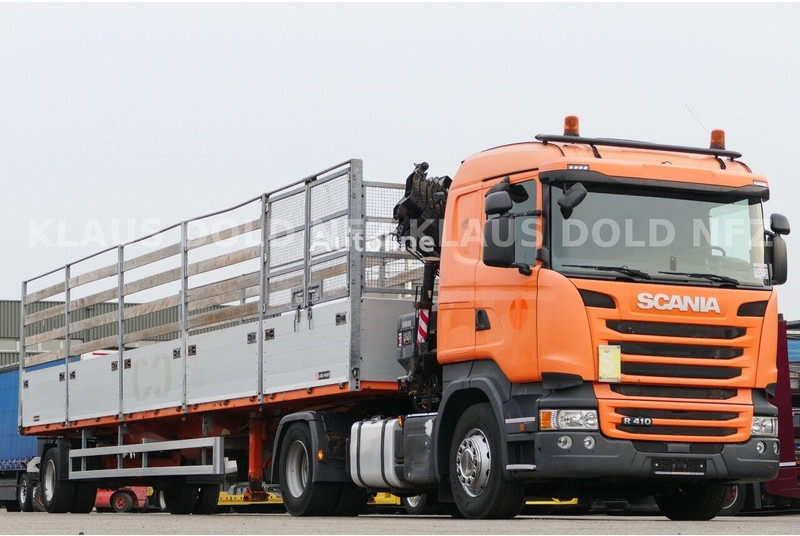 Scania R 410 - Flatbed+crane - Valníkový/ Plošinový nákladný automobil, Auto s hydraulickou rukou: obrázok 2 Scania R 410 - Flatbed+crane - Valníkový/ Plošinový nákladný automobil, Auto s hydraulickou rukou: obrázok 2