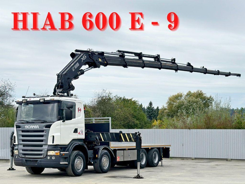 Scania R 620*PLATFORM 6,45m*HIAB 600 E - 9 + FUNK / 8x4 - Valníkový/ Plošinový nákladný automobil, Auto s hydraulickou rukou: obrázok 1 Scania R 620*PLATFORM 6,45m*HIAB 600 E - 9 + FUNK / 8x4 - Valníkový/ Plošinový nákladný automobil, Auto s hydraulickou rukou: obrázok 1