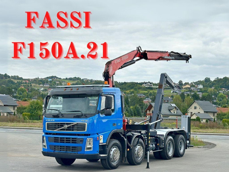 Volvo FM 12.420 * FASSI F150A.21 * 8x4 * TOP - Hákový nosič kontajnerov, Auto s hydraulickou rukou: obrázok 1 Volvo FM 12.420 * FASSI F150A.21 * 8x4 * TOP - Hákový nosič kontajnerov, Auto s hydraulickou rukou: obrázok 1