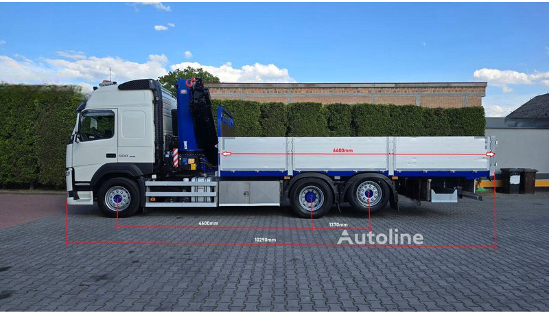Volvo FM 500 - Flatbed+crane 6x2 - Valníkový/ Plošinový nákladný automobil, Auto s hydraulickou rukou: obrázok 4 Volvo FM 500 - Flatbed+crane 6x2 - Valníkový/ Plošinový nákladný automobil, Auto s hydraulickou rukou: obrázok 4