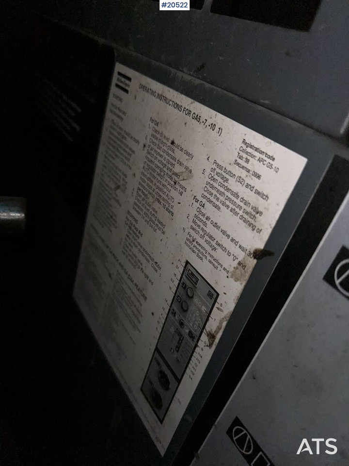 Atlas Copco GA7 - Stavebné stroje: obrázok 5 Atlas Copco GA7 - Stavebné stroje: obrázok 5