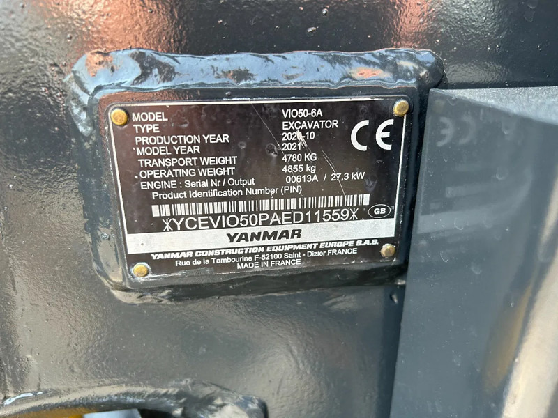 Yanmar VI 050-6 Mini graver - Mini rýpadlo: obrázok 5 Yanmar VI 050-6 Mini graver - Mini rýpadlo: obrázok 5