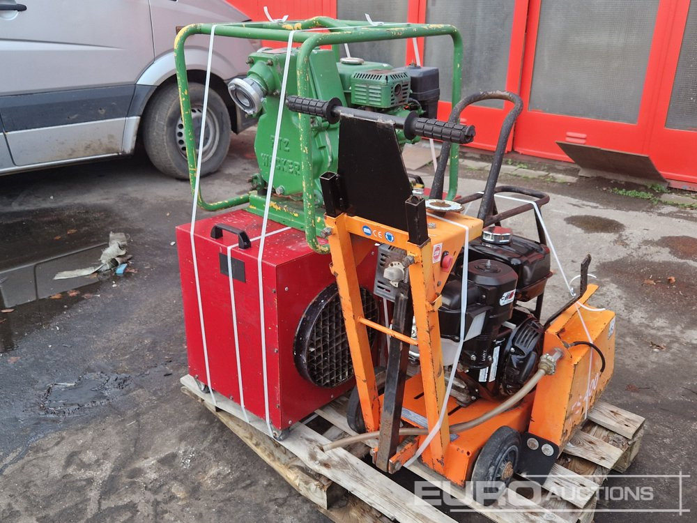 Pallet of asphalt saw, Electric Space Heater (2 of) Wacker water Pump - Stavebný ohrievač: obrázok 4 Pallet of asphalt saw, Electric Space Heater (2 of) Wacker water Pump - Stavebný ohrievač: obrázok 4