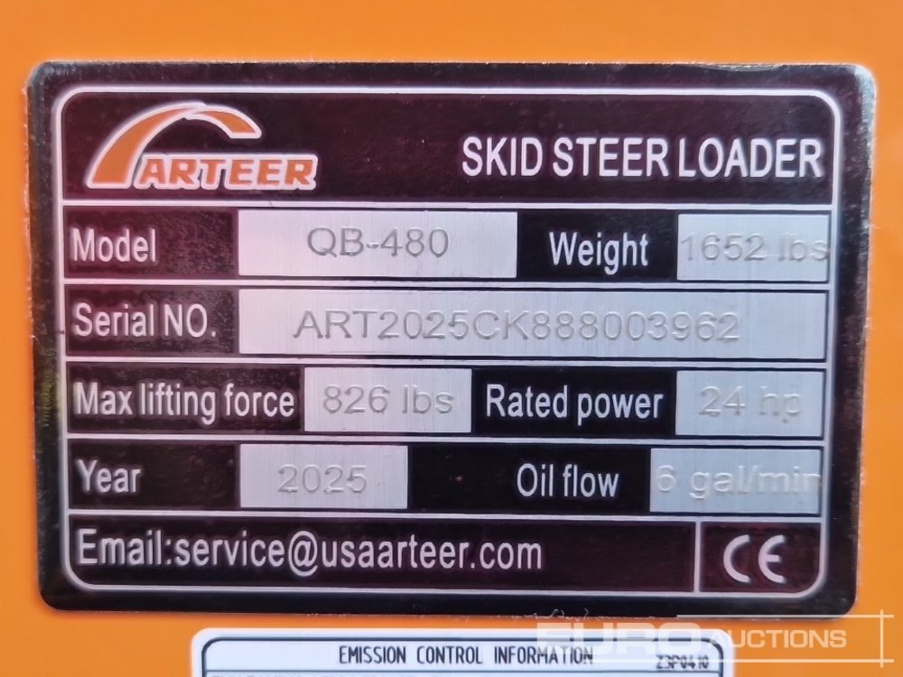 Šmykom riadený nakladač Unused 2025 Arteer QB-480: obrázok 21