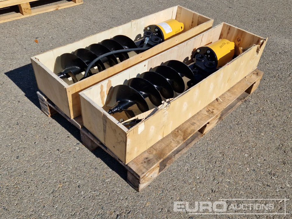 Unused KV200 Auger to suit Mini Excavator (2 of) / Ahoyador (2 of) - Vrták pre Mini rýpadlo: obrázok 1 Unused KV200 Auger to suit Mini Excavator (2 of) / Ahoyador (2 of) - Vrták pre Mini rýpadlo: obrázok 1