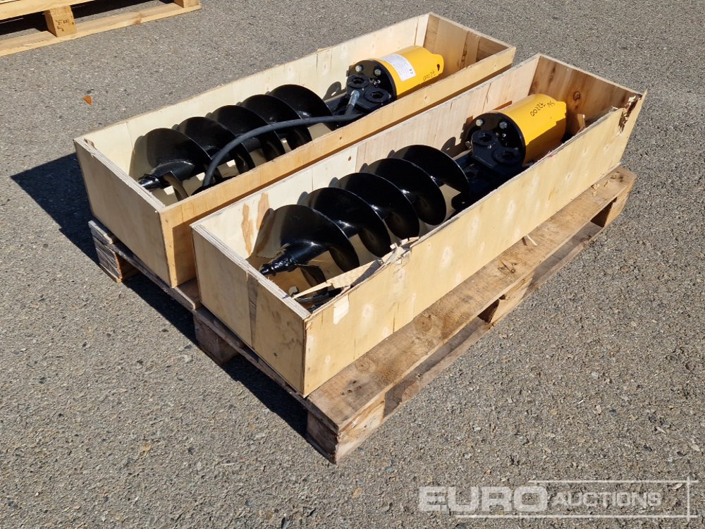 Unused KV200 Auger to suit Mini Excavator (2 of) / Ahoyador (2 of) - Vrták pre Mini rýpadlo: obrázok 1 Unused KV200 Auger to suit Mini Excavator (2 of) / Ahoyador (2 of) - Vrták pre Mini rýpadlo: obrázok 1