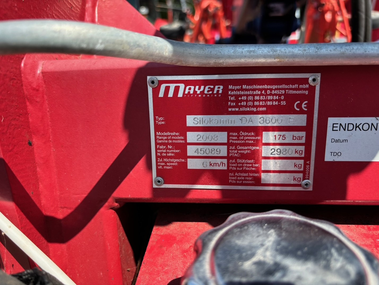 Mayer Siloking mm DA 3600 F - Stroj na silážovanie: obrázok 2 Mayer Siloking mm DA 3600 F - Stroj na silážovanie: obrázok 2
