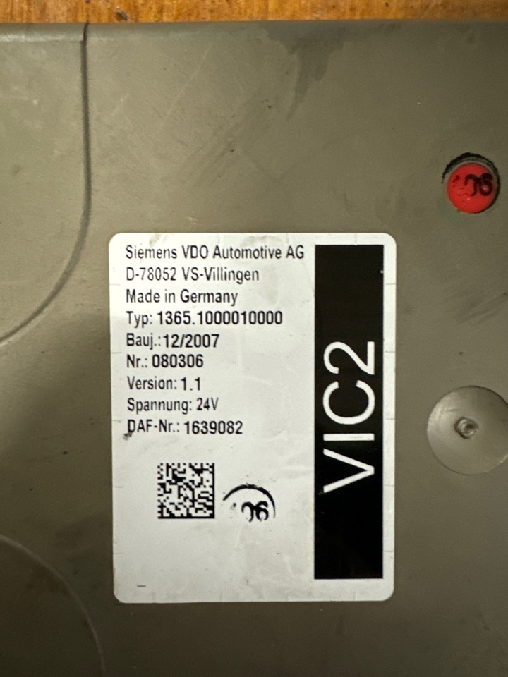DAF VIC2 1639082 - Elektrický systém pre Nákladné auto: obrázok 2 DAF VIC2 1639082 - Elektrický systém pre Nákladné auto: obrázok 2