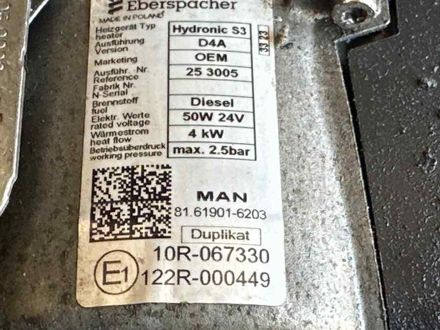 MAN HEAT SYSTEM 81.61901-6203 - Kabína a interiér pre Nákladné auto: obrázok 3 MAN HEAT SYSTEM 81.61901-6203 - Kabína a interiér pre Nákladné auto: obrázok 3