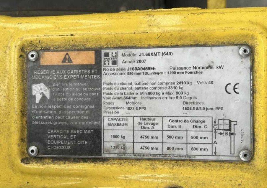 Hyster J1.6XMT - Elektrický vysokozdvižný vozík: obrázok 4 Hyster J1.6XMT - Elektrický vysokozdvižný vozík: obrázok 4
