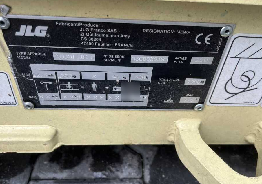 JLG Toucan 10EA - Stĺpová plošina: obrázok 4 JLG Toucan 10EA - Stĺpová plošina: obrázok 4