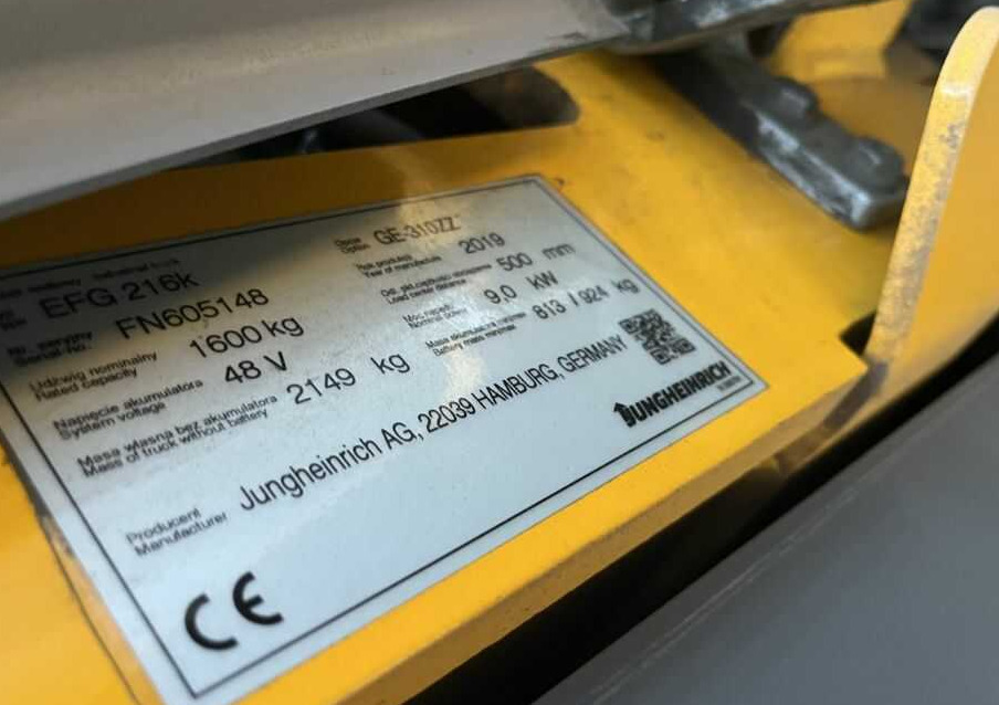 Jungheinrich EFG216k - Elektrický vysokozdvižný vozík: obrázok 4 Jungheinrich EFG216k - Elektrický vysokozdvižný vozík: obrázok 4