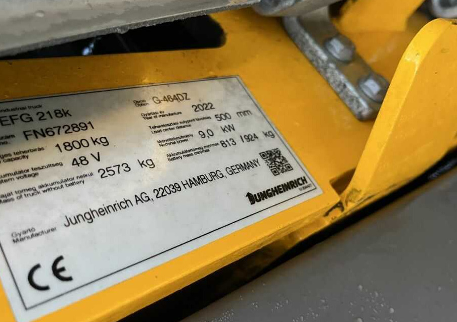 Jungheinrich EFG218k - Elektrický vysokozdvižný vozík: obrázok 4 Jungheinrich EFG218k - Elektrický vysokozdvižný vozík: obrázok 4
