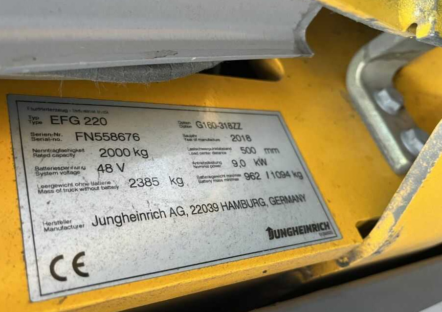 Jungheinrich EFG220 - Elektrický vysokozdvižný vozík: obrázok 4 Jungheinrich EFG220 - Elektrický vysokozdvižný vozík: obrázok 4