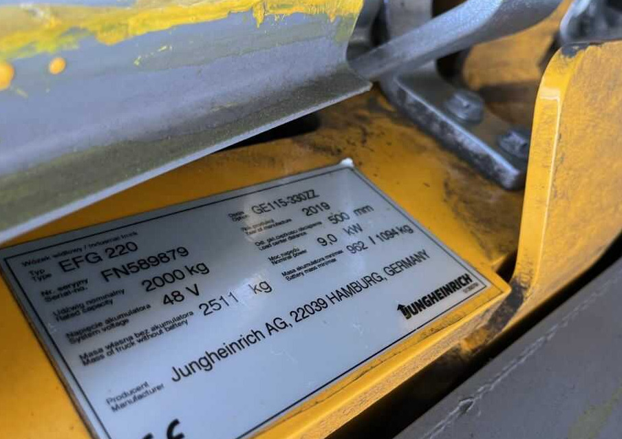 Jungheinrich EFG220 - Elektrický vysokozdvižný vozík: obrázok 4 Jungheinrich EFG220 - Elektrický vysokozdvižný vozík: obrázok 4