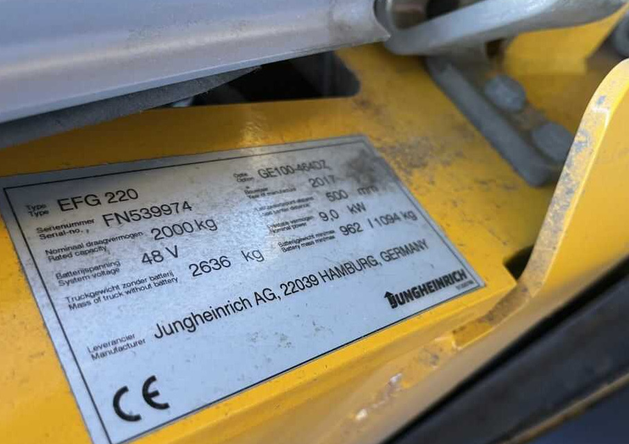 Jungheinrich EFG220 - Elektrický vysokozdvižný vozík: obrázok 4 Jungheinrich EFG220 - Elektrický vysokozdvižný vozík: obrázok 4