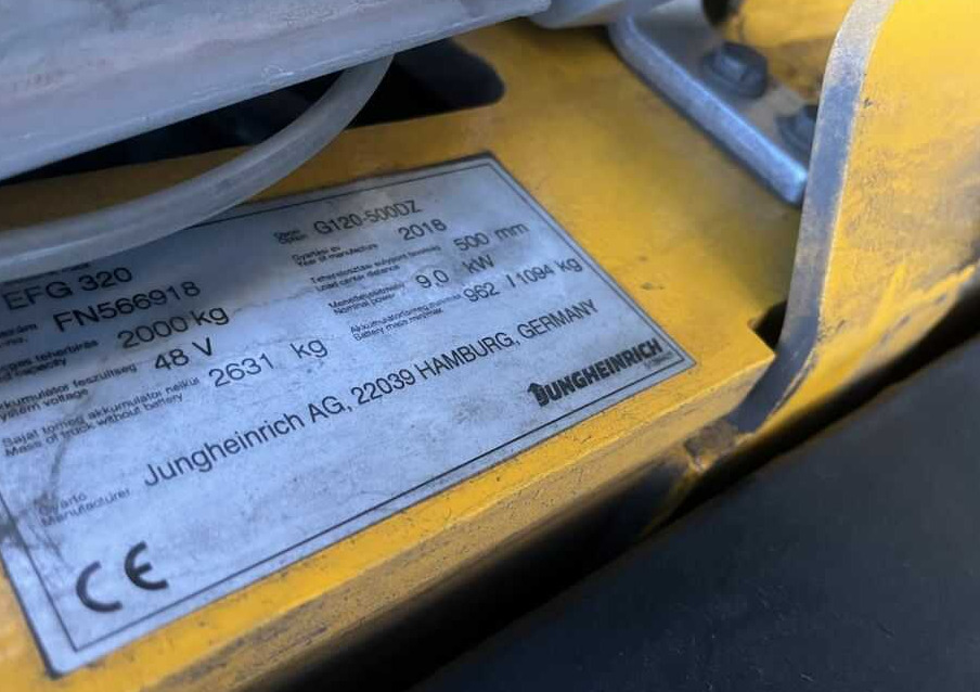 Jungheinrich EFG320 - Elektrický vysokozdvižný vozík: obrázok 4 Jungheinrich EFG320 - Elektrický vysokozdvižný vozík: obrázok 4