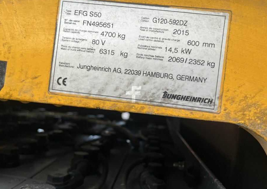 Jungheinrich EFGS50 - Elektrický vysokozdvižný vozík: obrázok 4 Jungheinrich EFGS50 - Elektrický vysokozdvižný vozík: obrázok 4