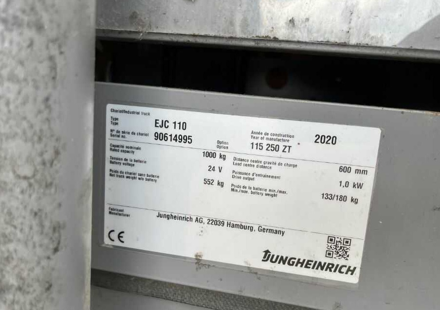 Jungheinrich EJC110 - Stohovač: obrázok 4 Jungheinrich EJC110 - Stohovač: obrázok 4