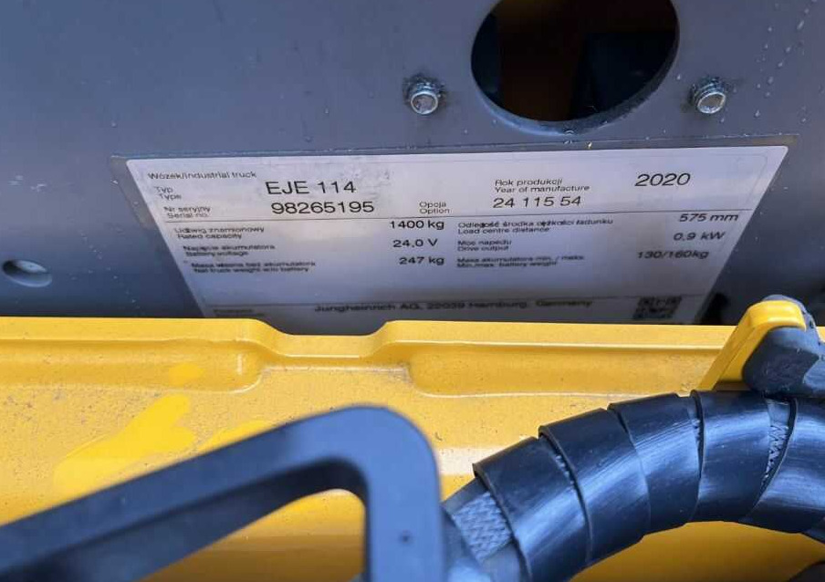Jungheinrich EJE114 - Paletový vozík: obrázok 4 Jungheinrich EJE114 - Paletový vozík: obrázok 4