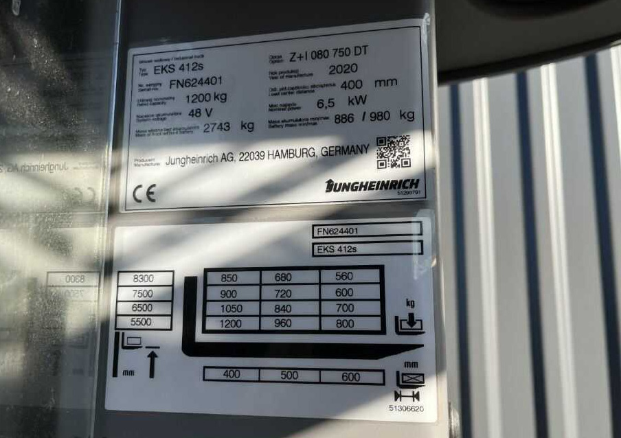 Jungheinrich EKS412s - Vychystávací vozík: obrázok 4 Jungheinrich EKS412s - Vychystávací vozík: obrázok 4