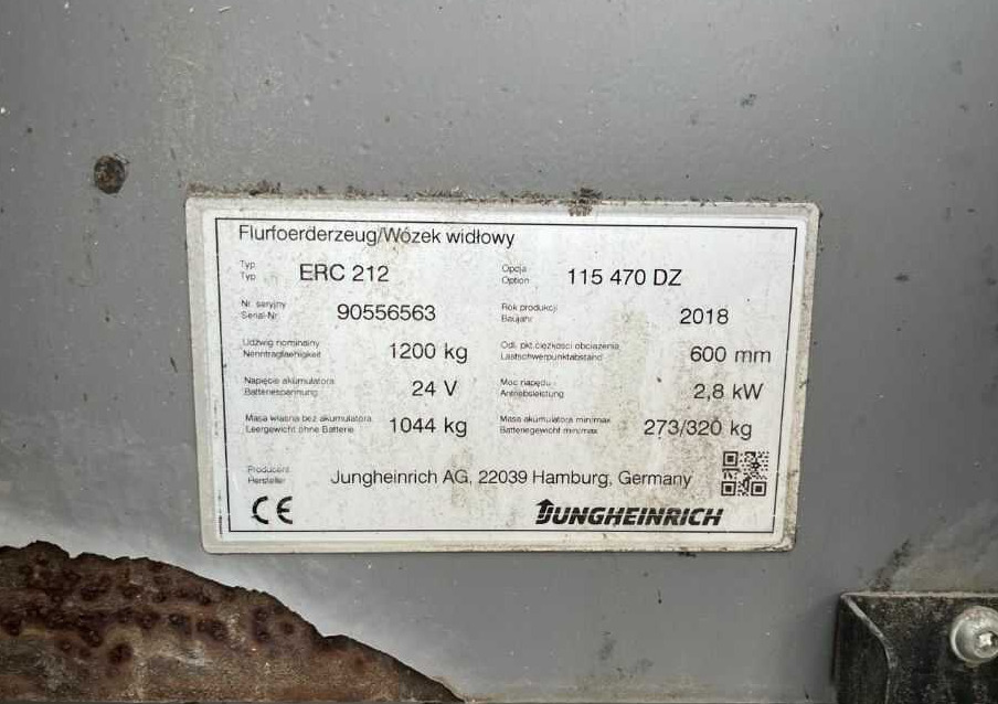 Jungheinrich ERC212 - Stohovač: obrázok 4 Jungheinrich ERC212 - Stohovač: obrázok 4