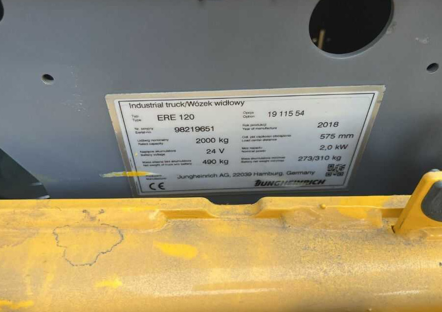 Jungheinrich ERE120 - Paletový vozík: obrázok 4 Jungheinrich ERE120 - Paletový vozík: obrázok 4