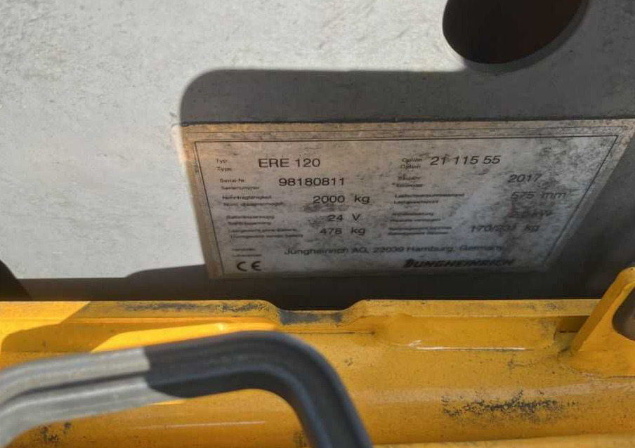 Jungheinrich ERE120 - Paletový vozík: obrázok 4 Jungheinrich ERE120 - Paletový vozík: obrázok 4