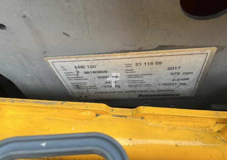 Jungheinrich ERE120 - Stohovač: obrázok 4 Jungheinrich ERE120 - Stohovač: obrázok 4