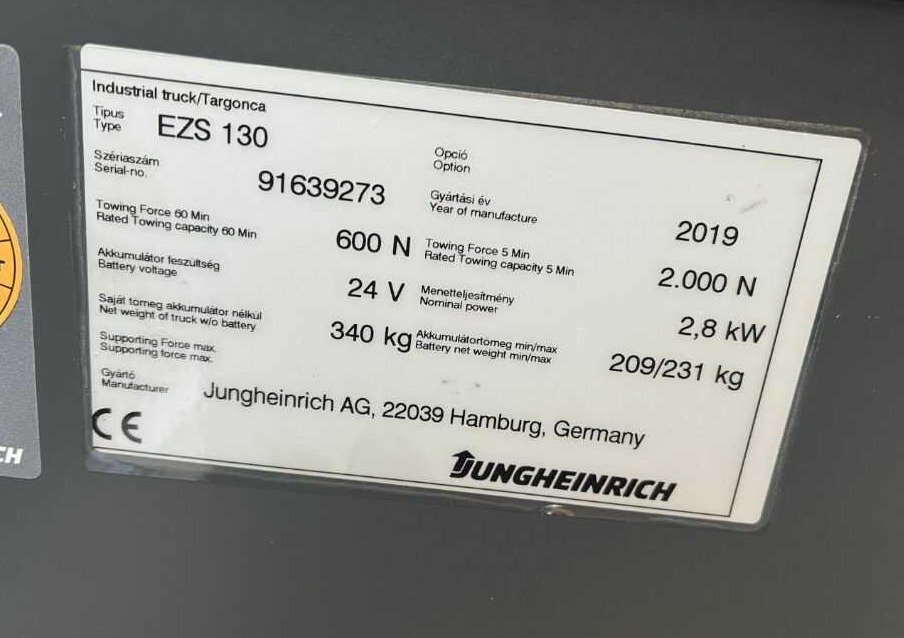 Jungheinrich EZS130 - Elektricky tahač: obrázok 3 Jungheinrich EZS130 - Elektricky tahač: obrázok 3