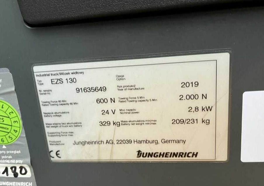 Jungheinrich EZS130 - Elektricky tahač: obrázok 4 Jungheinrich EZS130 - Elektricky tahač: obrázok 4
