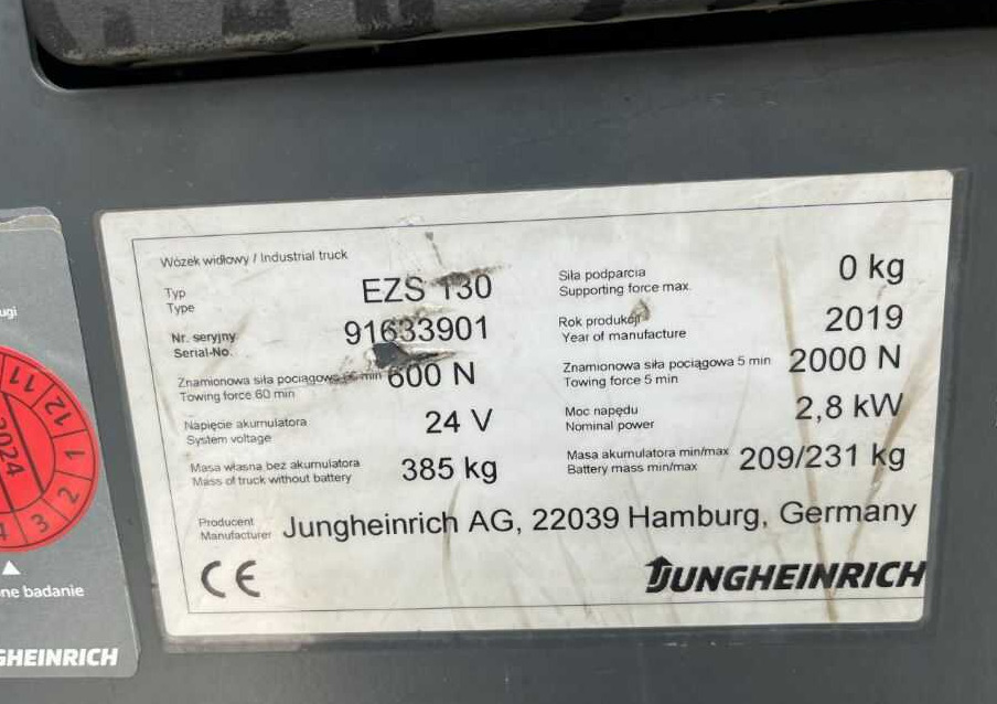 Jungheinrich EZS130 - Elektricky tahač: obrázok 4 Jungheinrich EZS130 - Elektricky tahač: obrázok 4