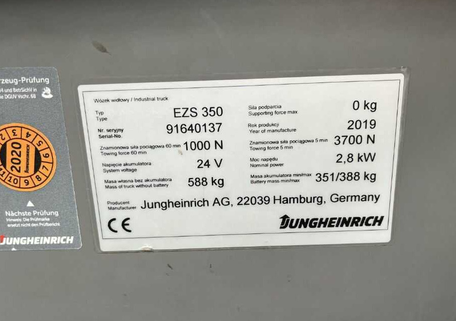 Jungheinrich EZS350 - Elektricky tahač: obrázok 4 Jungheinrich EZS350 - Elektricky tahač: obrázok 4