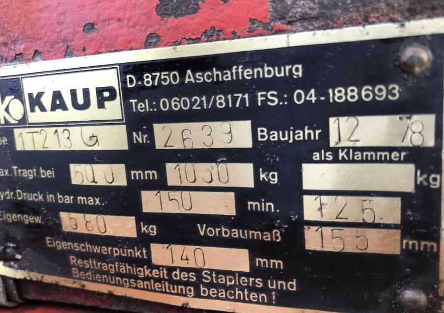 Kaup 1T213G, Kartonklammer - Čeľuste na balíky pre Manipulačná technika: obrázok 1 Kaup 1T213G, Kartonklammer - Čeľuste na balíky pre Manipulačná technika: obrázok 1