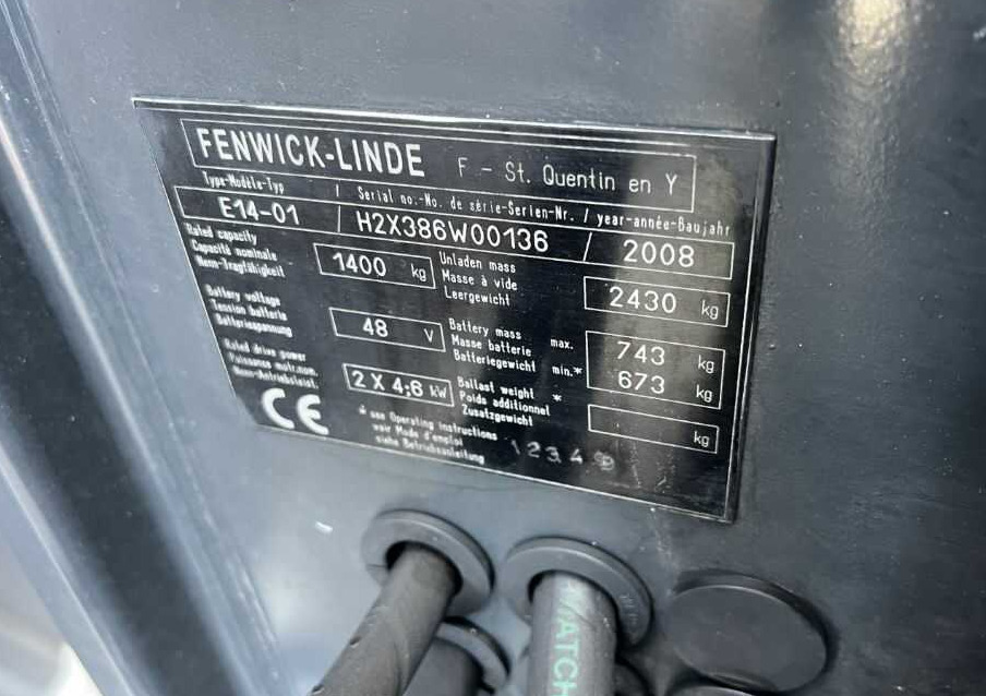 Linde E14-01 - Elektrický vysokozdvižný vozík: obrázok 4 Linde E14-01 - Elektrický vysokozdvižný vozík: obrázok 4