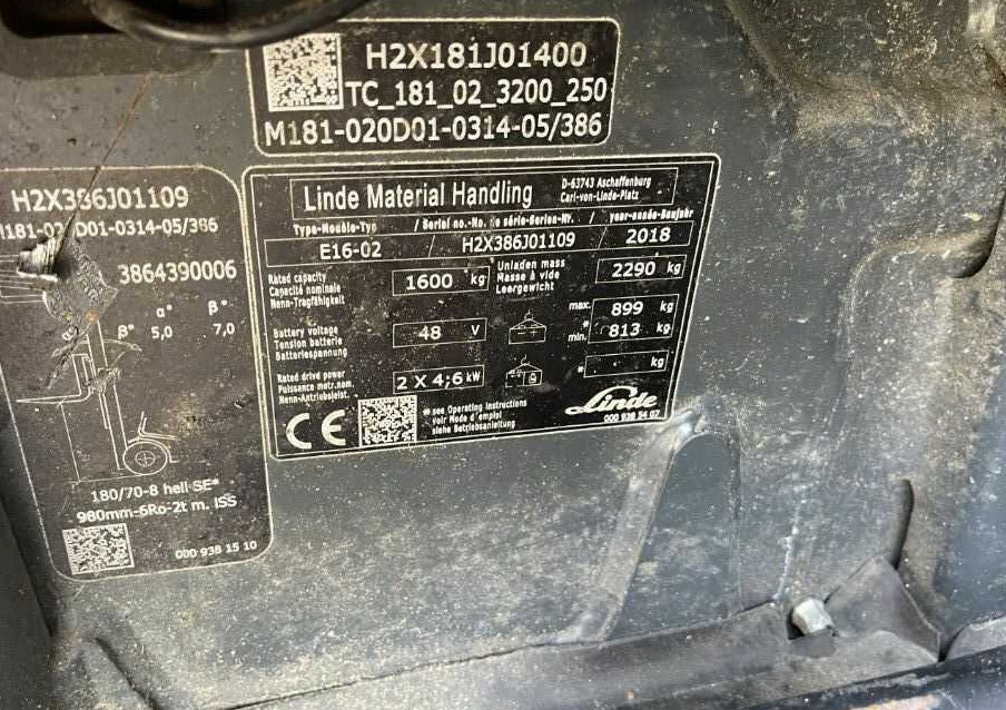 Linde E16-02 - Elektrický vysokozdvižný vozík: obrázok 4 Linde E16-02 - Elektrický vysokozdvižný vozík: obrázok 4