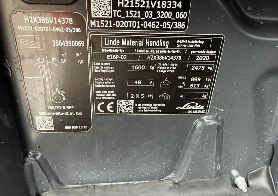 Linde E16P-02 - Elektrický vysokozdvižný vozík: obrázok 4 Linde E16P-02 - Elektrický vysokozdvižný vozík: obrázok 4