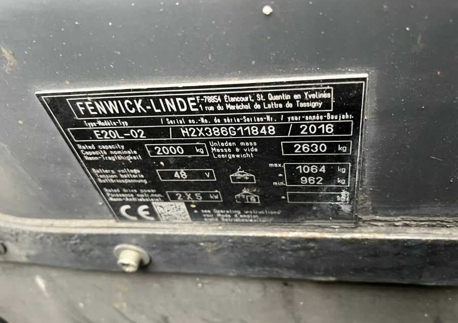 Linde E20L-02 - Elektrický vysokozdvižný vozík: obrázok 4 Linde E20L-02 - Elektrický vysokozdvižný vozík: obrázok 4