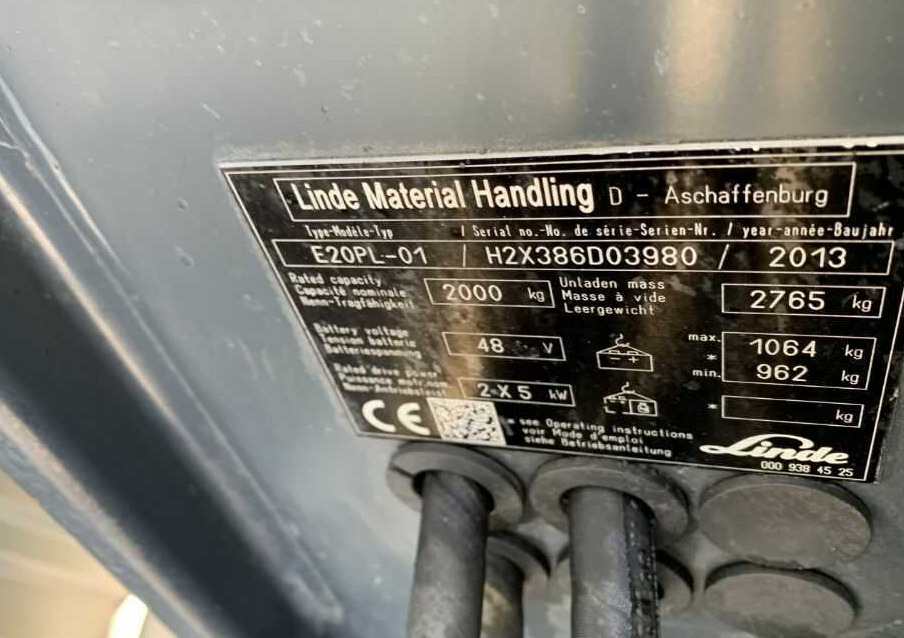 Linde E20PL-01 - Elektrický vysokozdvižný vozík: obrázok 4 Linde E20PL-01 - Elektrický vysokozdvižný vozík: obrázok 4