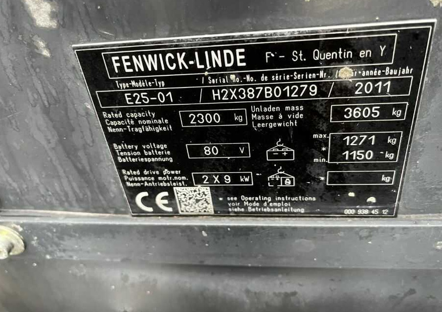Linde E25-01 - Elektrický vysokozdvižný vozík: obrázok 4 Linde E25-01 - Elektrický vysokozdvižný vozík: obrázok 4