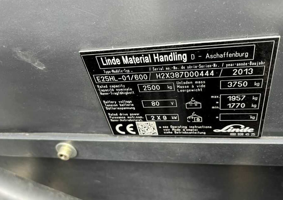 Linde E25HL-01/600 - Elektrický vysokozdvižný vozík: obrázok 4 Linde E25HL-01/600 - Elektrický vysokozdvižný vozík: obrázok 4